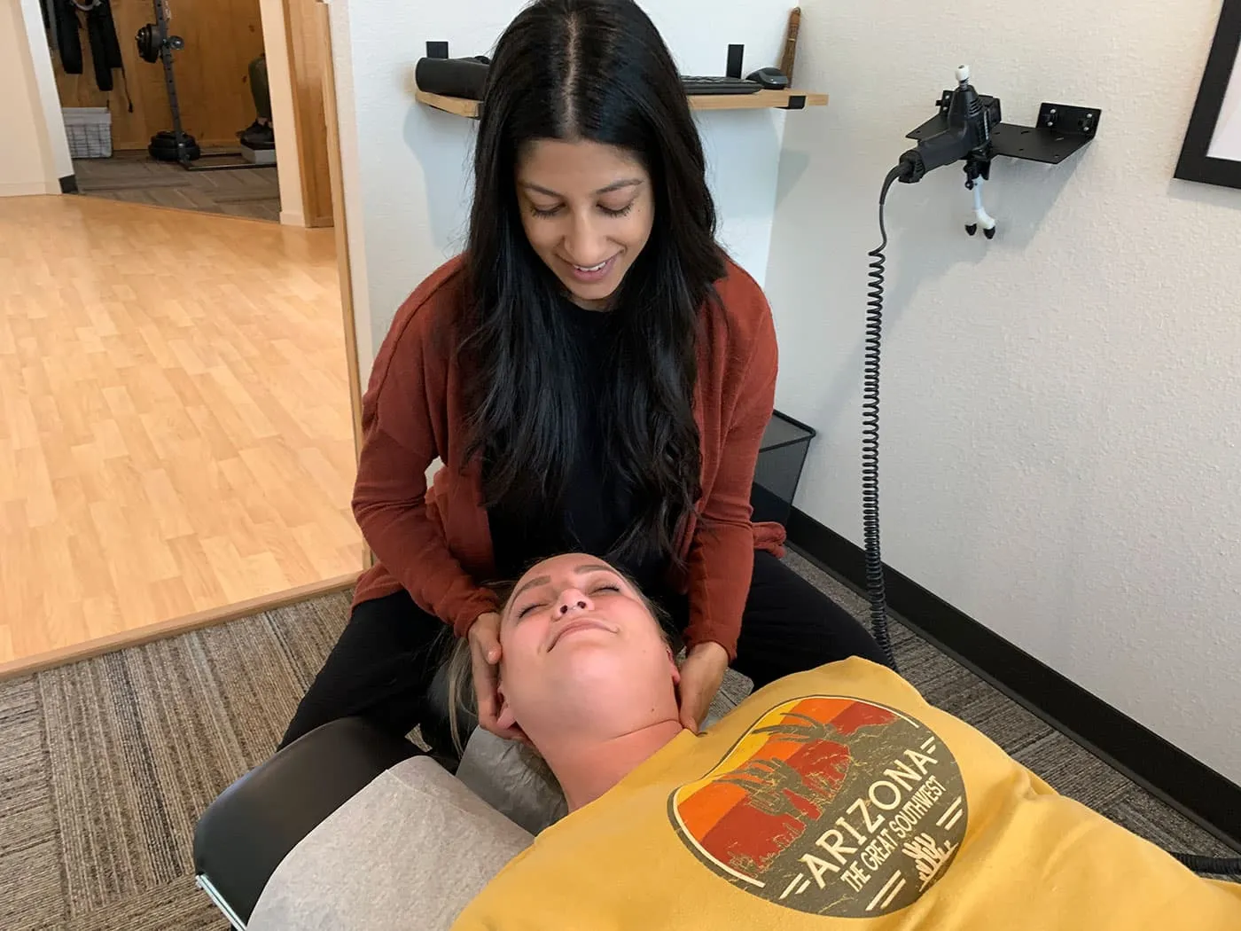 Dr. Alysha performing CBP treatment at Elevation Spine Center